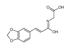 2-[3-(1,3-benzodioxol-5-yl)prop-2-enoylamino]acetic acid结构式