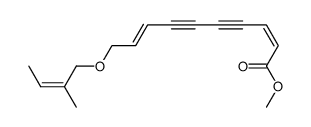 (2Z,8E)-10-((Z)-2-Methyl-but-2-enyloxy)-deca-2,8-diene-4,6-diynoic acid methyl ester结构式
