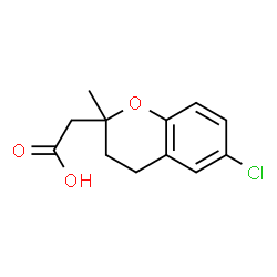 6-Chloro-2-methyl-3,4-dihydro-2H-1-benzopyran-2-acetic acid结构式