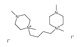 1-[4-(1,4-dimethylpiperazin-1-ium-1-yl)butyl]-1,4-dimethylpiperazin-1-ium,diiodide结构式