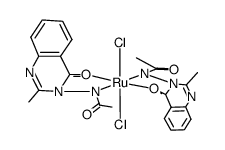 {Ru(2-methyl-3-(acetamino) quinazoline-(3H)-4-one)2Cl2}结构式