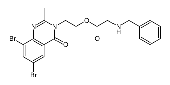 2-(6,8-dibromo-2-methyl-4-oxoquinazolin-3-yl)ethyl 2-(benzylamino)acetate Structure