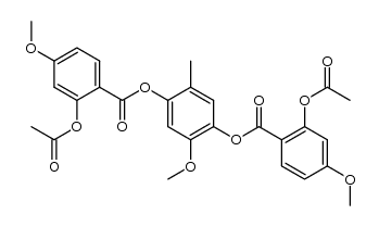 2,5-bis(2-acetoxy-4-methoxybenzoyloxy)-4-methoxytoluene结构式