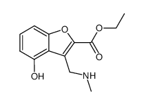 2-Ethoxycarbonyl-3-methylaminomethyl-4-oxybenzofuran结构式