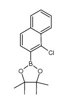 2-(1-chloronaphthalen-2-yl)-4,4,5,5-tetramethyl-1,3,2-dioxaborolane结构式