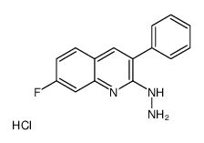 7-Fluoro-2-hydrazino-3-phenylquinoline hydrochloride结构式