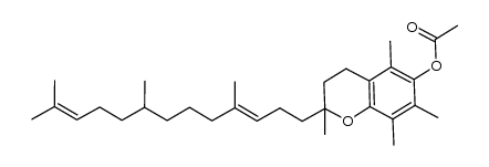 (E,Z)-2,5,7,8-tetramethyl-2-(4,8,12-trimethyltrideca-3,11-dienyl)chroman-6-yl acetate Structure