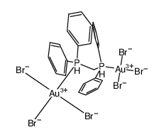 [Au(III)2(bis(diphenylphosphino)methane)Br6]结构式