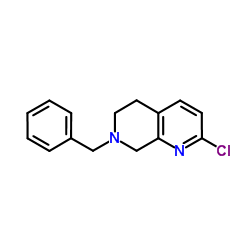 7-Benzyl-2-chloro-5,6,7,8-tetrahydro-1,7-naphthyridine结构式