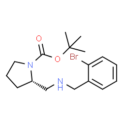 (S)-1-BOC-2-[(2-BROMO-BENZYLAMINO)-METHYL]-PYRROLIDINE结构式