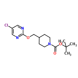 4-(5-Chloro-pyrimidin-2-yloxymethyl)-piperidine-1-carboxylic acid tert-butyl ester Structure