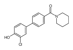 [4-(3-chloro-4-hydroxyphenyl)phenyl]-piperidin-1-ylmethanone结构式