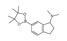 N,N-dimethyl-6-(4,4,5,5-tetramethyl-1,3,2-dioxaborolan-2-yl)-2,3-dihydro-1H-inden-1-amine Structure