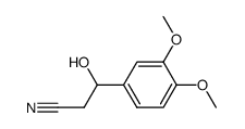 β-Hydroxy-β-(3,4-dimethoxyhenyl)propionitrile结构式
