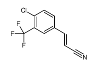 3-[4-chloro-3-(trifluoromethyl)phenyl]prop-2-enenitrile结构式