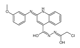 N'-(2-chloroacetyl)-2-(3-methoxyanilino)quinoline-4-carbohydrazide Structure