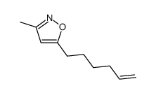 Isoxazole, 5-(5-hexenyl)-3-methyl- (9CI) Structure