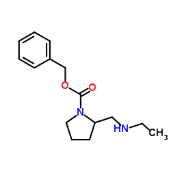 Benzyl 2-[(ethylamino)methyl]-1-pyrrolidinecarboxylate Structure