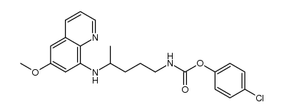 8-[4-(4-chlorophenoxycarbonyl)amino-1-methylbutylamino]-6-methoxyquinoline Structure