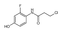 3-chloro-N-(2-fluoro-4-hydroxyphenyl)propanamide Structure