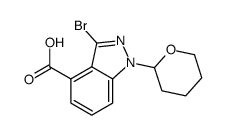 methyl 3-bromo-1-(tetrahydro-2H-pyran-2-yl)-1H-indazole-4-carboxylate结构式