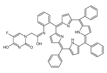 5,10,15-triphenyl-(20-(5-fluorouracil)acetylamino)phenylporphyrin structure