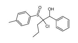 2-chloro-1-phenyl-2-(p-tolylsulfinyl)pentan-1-ol Structure