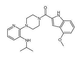 (4-methoxy-1H-indol-2-yl)-[4-[3-(propan-2-ylamino)pyridin-2-yl]piperazin-1-yl]methanone Structure