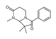 (2S)-1-benzoyl-2-tert-butyl-3-methyl-1,3-diazinan-4-one结构式