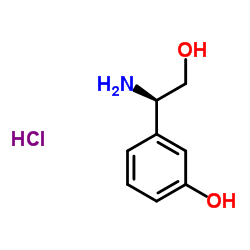 (R)-3-(1-Amino-2-hydroxyethyl)phenol hydrochloride structure