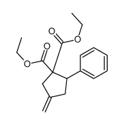 diethyl 4-methylidene-2-phenylcyclopentane-1,1-dicarboxylate Structure