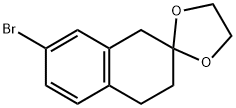 7-Bromo-3,4-dihydro-1H-naphthalen-2-one 1,2-ethanediol ketal结构式