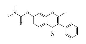 O-(2-methyl-4-oxo-3-phenyl-4H-chromen-7-yl) dimethylcarbamothioate结构式