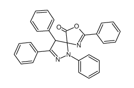 1,3,4,7-tetraphenyl-8-oxa-1,2,6-triazaspiro[4.4]nona-2,6-dien-9-one结构式
