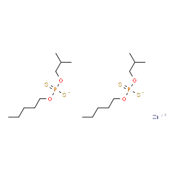 zinc bis(O-isobutyl) (O-pentyl) bis(dithiophosphate)结构式
