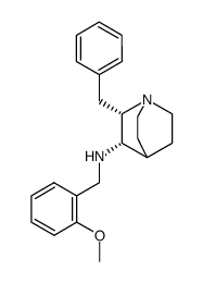 cis-2-(phenylmethyl)-N-<(2-methoxyphenyl)methyl>-1-azabicyclo<2.2.2>octan-3-amine结构式