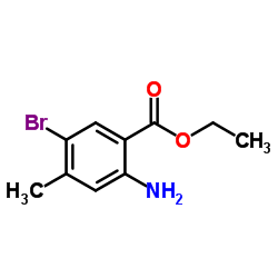 Ethyl 2-amino-5-bromo-4-methylbenzoate结构式