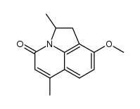 2,6-dimethyl-9-methoxy-1,2-dihydro-4H-pyrrolo[3,2,1-ij]quinolin-4-one结构式