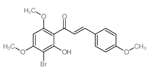 (E)-1-(3-bromo-2-hydroxy-4,6-dimethoxy-phenyl)-3-(4-methoxyphenyl)prop-2-en-1-one结构式