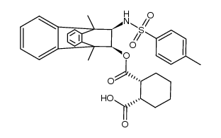 (1S,2R)-2-((((11S,12R)-9,10-dimethyl-12-((4-methylphenyl)sulfonamido)-9,10-dihydro-9,10-ethanoanthracen-11-yl)oxy)carbonyl)cyclohexane-1-carboxylic acid Structure