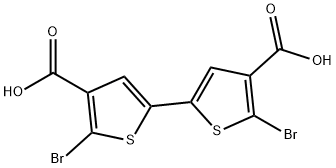 [2,2'-Bithiophene]-4,4'-dicarboxylic acid, 5,5'-dibromo-结构式
