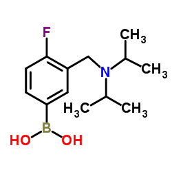 (3-((二异丙基氨基)甲基)-4-氟苯基)硼酸结构式