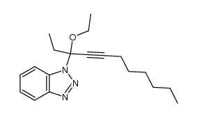3-(Benzotriazol-1-yl)-3-ethoxy-4-undecyne结构式