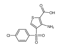 3-Amino-4-(4-chlorobenzenesulphonyl)thiophene-2-carboxylic acid结构式