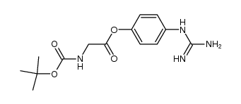 4-guanidinophenyl N-(tert-butoxycarbonyl)glycinate结构式