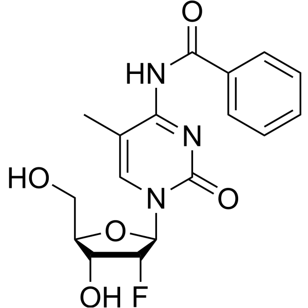 2'-Deoxy-2'-fluoro-N4-benzoyl-5-methylcytidine Structure