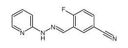 4-fluoro-3-[(pyridin-2-ylhydrazinylidene)methyl]benzonitrile结构式
