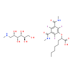 (2R,3R,4R,5S)-6-methylaminohexane-1,2,3,4,5-pentol, 2-[2,4,6-triiodo-3 ,5-bis(methylcarbamoyl)phenoxy]octanoic acid picture