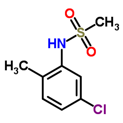 N-(5-氯-2-甲基苯基)甲烷磺酰胺结构式