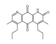 3,5-dimethyl-4,5-dipropyl-1,8-diazaanthracene-2,9,10-trione结构式